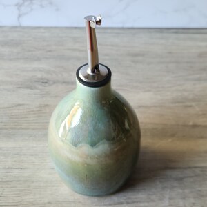 Hand made Pottery Oil Bottle Ceramic Olive oil pourer Oil dispencer made in Australia vinegar bottle image 5