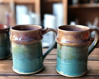 Handmade Pottery Stein  - Ceramic pint size mug - man-size tankard - outback Australia inspired stein - 500ml ceramic beer mug - Pint Pot