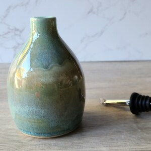 Hand made Pottery Oil Bottle Ceramic Olive oil pourer Oil dispencer made in Australia vinegar bottle image 8