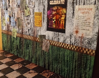 Action Figure Diorama - Five nights at freddy's hallway - chuck e cheese - showbiz pizza