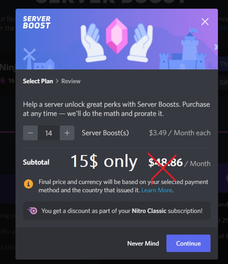 Discord 14x Server Boosts Level 3 1 Month Etsy