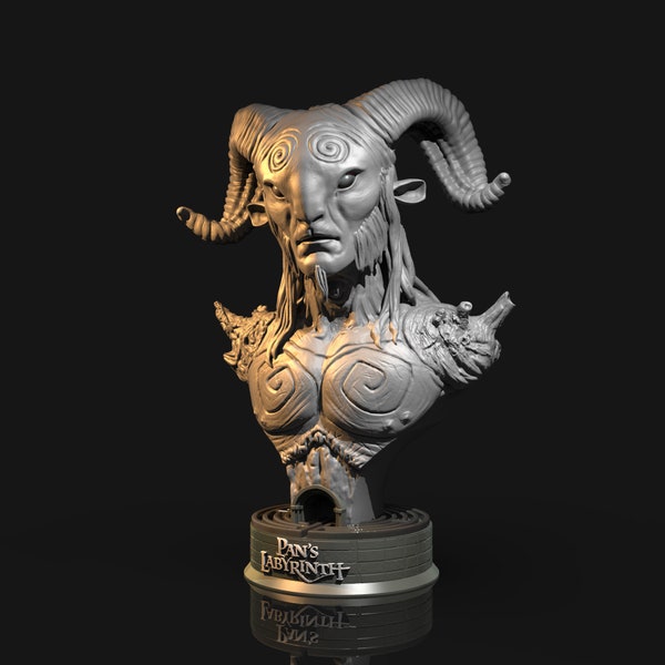 The Faun - Pan's Labyrinth 3D Printed Bust- Resin- Fotis Mint-8K Ultra High Quality Model