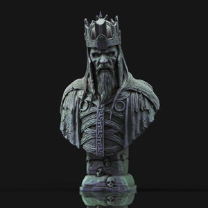 King of The Dead 3D Printed Bust- Resin- Fotis Mint-12K Ultra High Quality Model