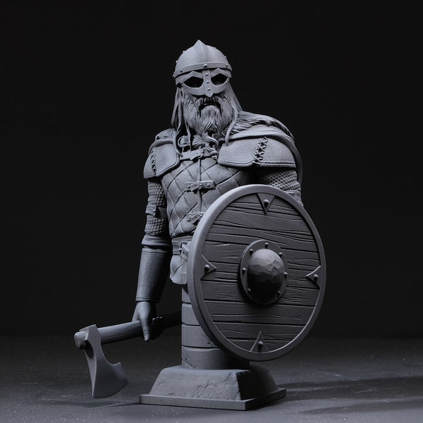 Viking Raider 3D Printed Bust-Resin-Fotis Mint-8K Ultra High Quality Model
