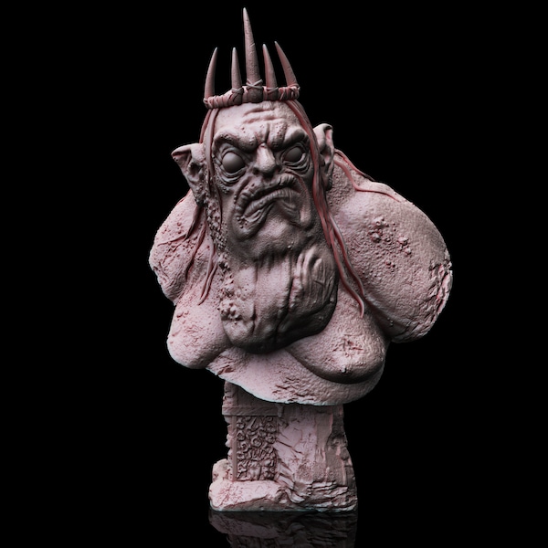 Goblin King 3D Printed Bust- Resin- Fotis Mint-8K Ultra High Quality Model