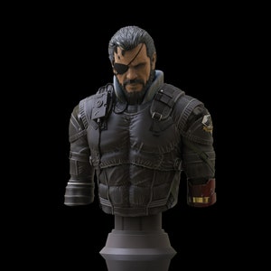 Venom Snake 3D Printed Bust- Resin- Fotis Mint-12K Ultra High Quality Model