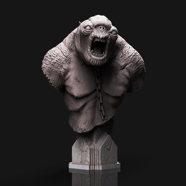Cave Troll 3D Printed Bust- Resin- Fotis Mint-8K Ultra High Quality Model