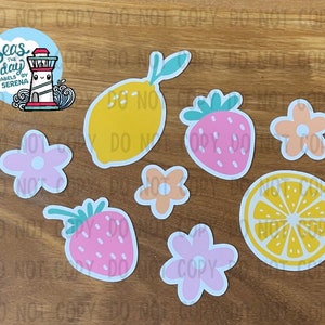 Lemon & Strawberry sticker flakes