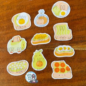 Kawaii avocado toast sticker flakes