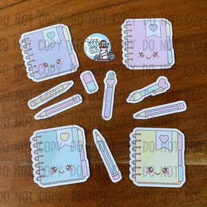 Pastel planner sticker flakes