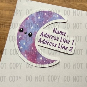Celestial moon address labels