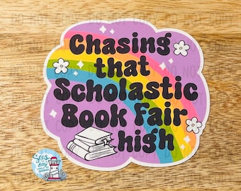 Scholastic book fair, sticker, journal, planner, book, reader, library, book sticker , reader, reading is magical, read more books,book fair