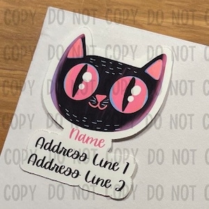 Black Cat address labels