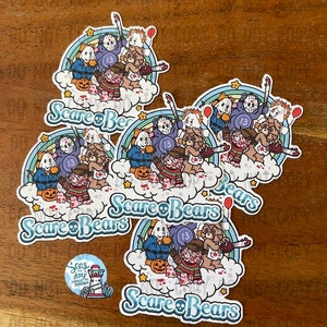 Scare Bear sticker flakes