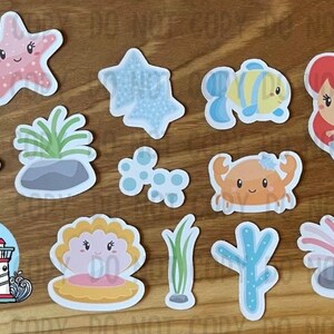 Mermaid princess sticker flakes