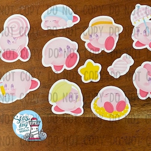 Kirby sticker flakes