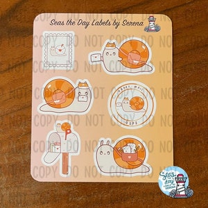 Snail mail sticker sheet #2