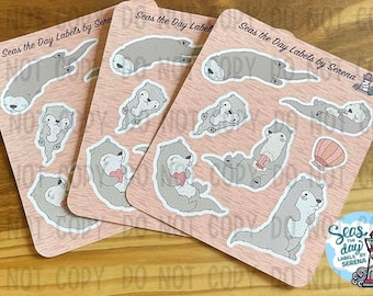Otter sticker sheet