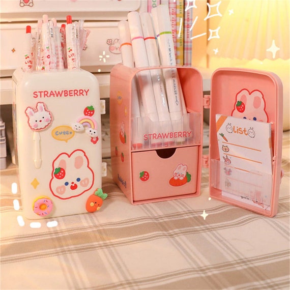 Kawaii Cute Storage Stationery Holder Cosmetic Pen Etsy