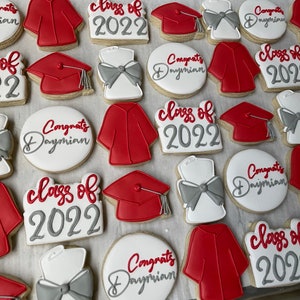 Graduation Cookies, Celebration Cookies, Class of Cookies, Congratulation Cookies