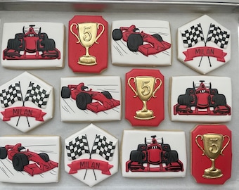 Formula 1 Cookies, Formula 1 Birthday, Race Car Birthday, Trophy Cookies, Drift Car Birthday, Formula Drift