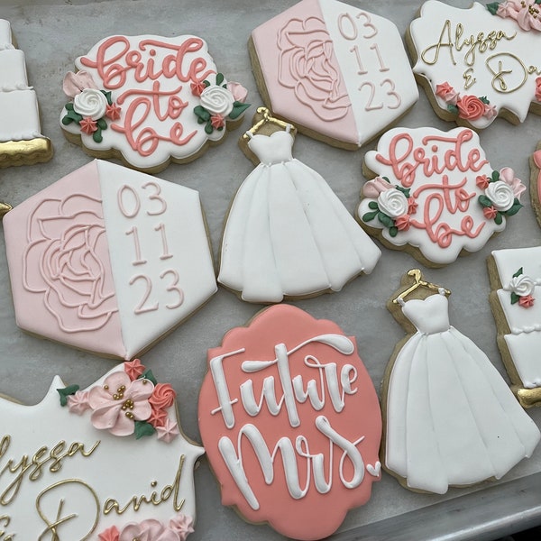 Bridal Shower Cookie Etsy