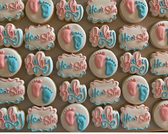 Gender Reveal Cookies, Gender Reveal Party, Gender Cookies, Baby Shower Cookies, Baby Cookies, It’s a Boy, it’s a Girl