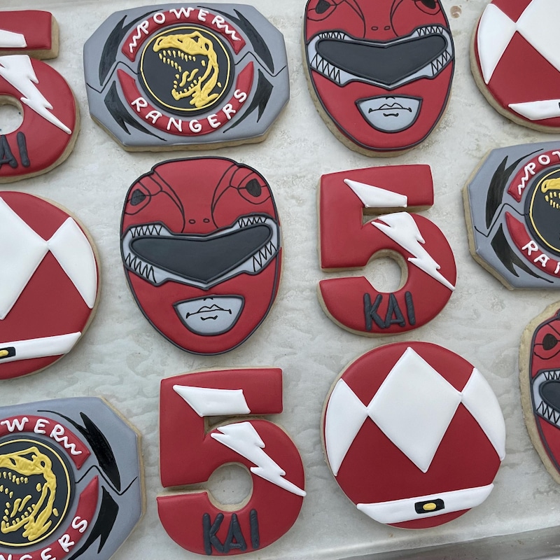 Power Rangers Cookies Power Ranger Cookie - Etsy