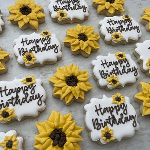 Sunflower Birthday, Sunflower Cookies