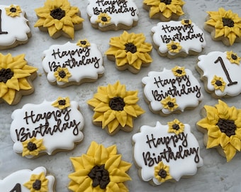 Sunflower Birthday, Sunflower Cookies