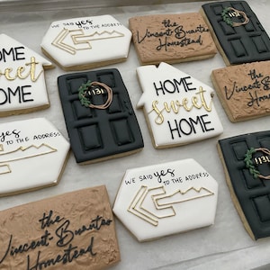 Housewarming Cookies, Realtor Sold Cookies, Congratulations on Home Cookies, Home Sweet Home Cookies, Welcome Home Gift