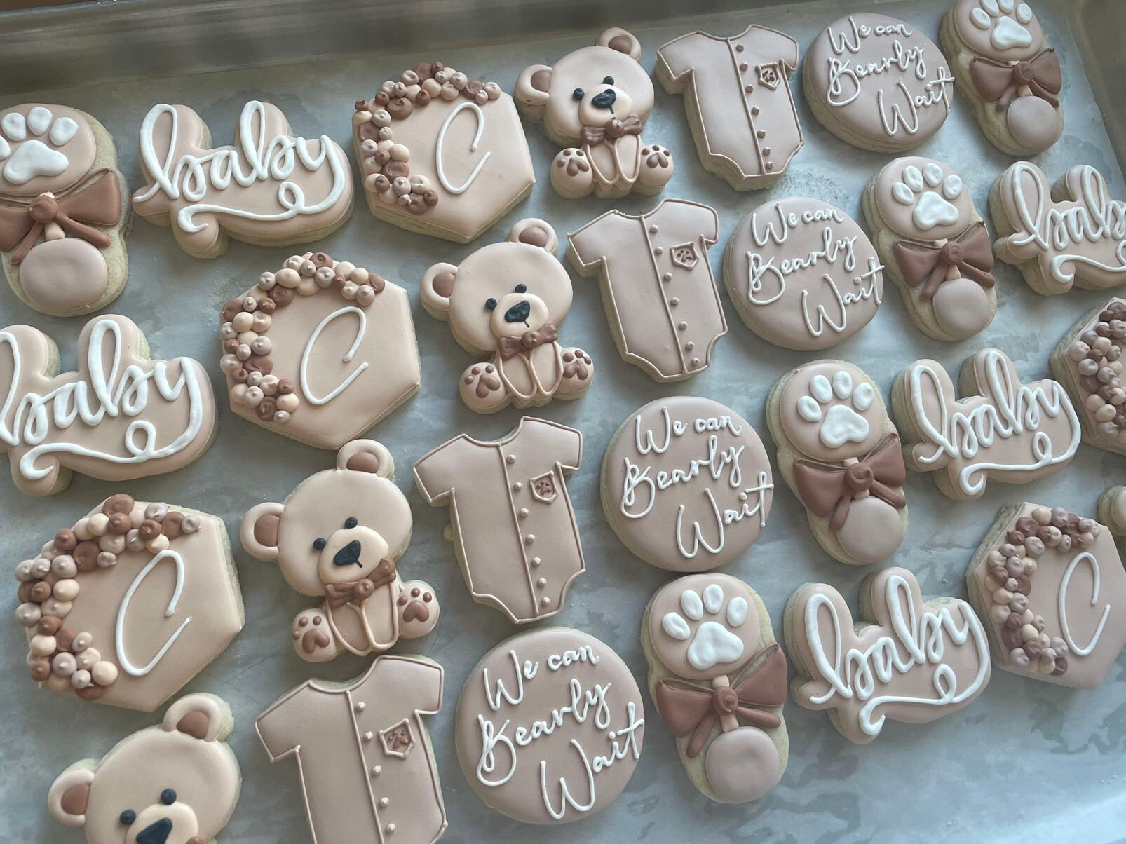 We Can Bearly Wait Baby Shower Cookies Teddy Bear Baby Shower Etsy