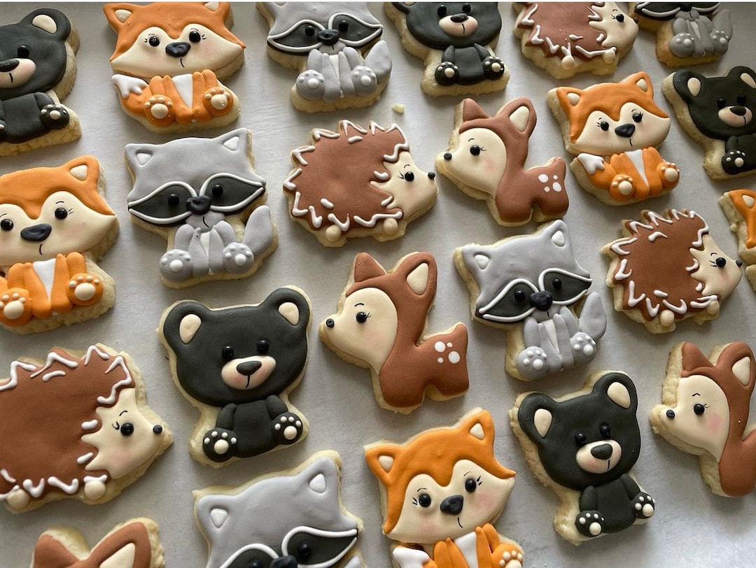 Woodland Animals, Woodland Animal Cookies, Baby Woodland Animal Cookies