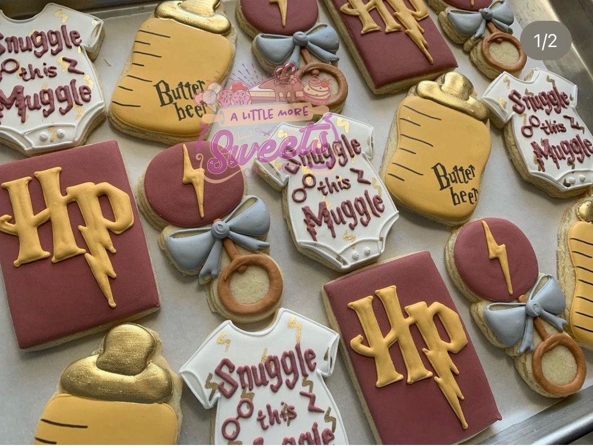 Wizard Baby Shower Cookies, Wizard Cookies, Harry Baby Shower, Potter Baby  Shower 