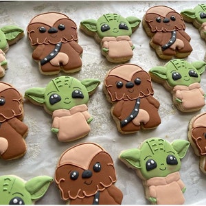 Baby Yoda Cookies, Baby Yoda Birthday, Chewy Cookies, Chewy Birthday