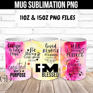 Coffee Mug Wraps, Mug Wrap Sublimation, Scripture Png, Coffee Mug Designs, Sublimation Mug, Bible Verse Png, Christian Png