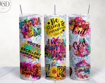 Christian Tumbler Wrap, Faith Over Fear, Tumbler Sublimation, Faith Tumbler Png, Skinny Tumbler Wrap, Christian Tumbler Png, Made To Worship