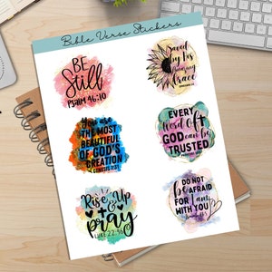 Bible Verse Stickers, Christian Sticker, Computer Stickers, Motivational Sticker, Faith Stickers, Sticker Shop, Religious Stickers