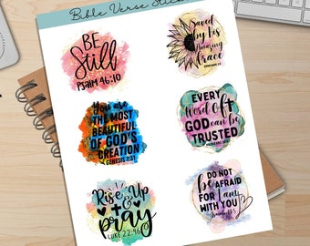 Bible Verse Stickers, Christian Sticker, Computer Stickers, Motivational Sticker, Faith Stickers, Sticker Shop, Religious Stickers