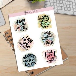 Scripture Stickers, Faith Stickers, Christian Stickers, Bible Verse Stickers, Jesus Stickers, Religious Stickers, Computer Stickers
