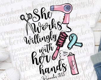 Friseur-Svg, Sprüche 31 zwart, Haar stilvoll, Bibel-Vers svg, Friseur-Stempel, christlicher svg, stilvoller Png, Sprüche 31 Frau Png