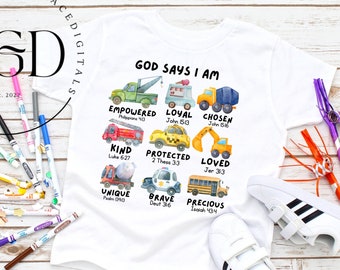 God Says I am Design, Bible Verse Png, Scripture Png, Christian Png, Watercolor Png, Religious Png, Christian Shirt Png, I am Png,