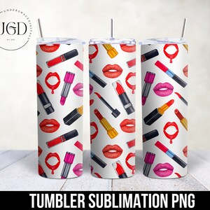 Lipstick Tumbler Png, Makeup Tumbler Wrap, Gift For Makeup Artist, Lipstick Tumbler Wrap, Tumbler Png, Skinny Tumbler Wrap, Watercolor Png