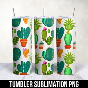 Plants Tumbler Png, Cactus Tumbler Wrap, Succulent Tumbler, Skinny Tumbler Wrap, 20 oz Skinny Tumbler, Cactus Sublimation Cactus Cup Png