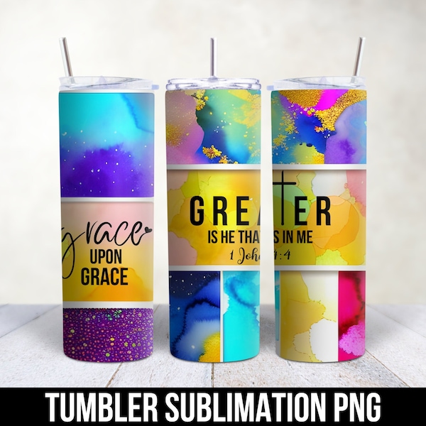 Grace Upon Grace Tumbler Wrap, Christian Png, Tumbler Sublimation Wrap, 20 Oz Tumbler Wrap, Scripture Png, Christian Tumbler Png, Bible Png