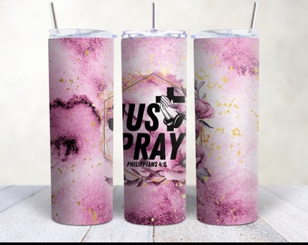 Glaube Bibel-Vers, Schrift Tumbler Wrap religiös / inspirierend, Gebets Tumbler Wrap 20 Unze Skinny Tumbler Sublimation Design Digital