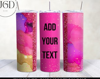 Fügen Sie Ihren eigenen Text hinzu Tumbler Wrap, eigener Text selbst bearbeitbar, eigener Text Sublimation, 20 Unze fügen Sie Ihren eigenen Text hinzu Tumbler, eigener Text, rosa Tumbler Wrap