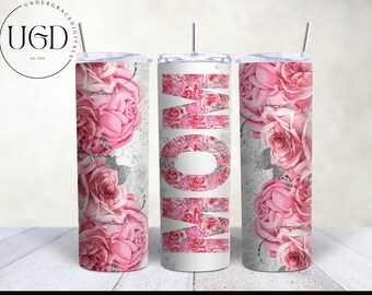 Mom Tumbler Design, Floral Tumbler Png, Women Tumbler Wrap, Pink Tumbler Wrap, Mom Tumbler Wrap, 20oz Skinny Tumbler, Floral Tumbler Wrap