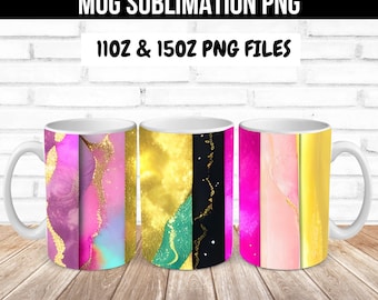 Sublimation Mug Wrap, Colorful Mug Png, Mug Wrap, 15oz Mug Wrap, Coffee Mug Wrap, 11 oz Mug Wrap, Watercolor Mug Wrap, Mug Sublimation Png