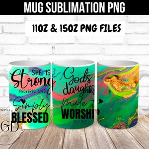 Mug Wrap Png, 11 OZ  Mug Wrap Design, 15 OZ Mug Sublimation Wrap, Bible Verse Png, Coffee Mug Png, Christian Mug Png Design, Scripture Png